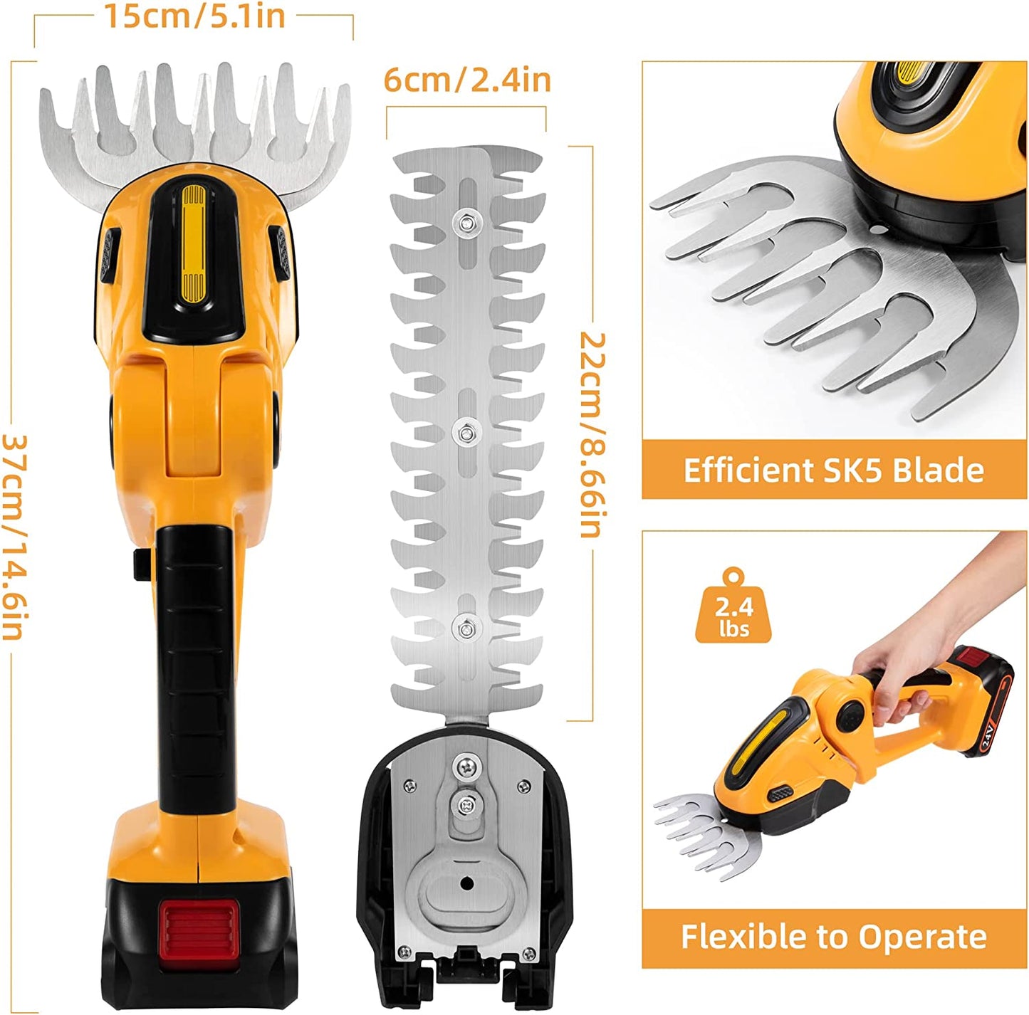 Toolsilux™ 2-in-1 Electric Hedge Trimmer  